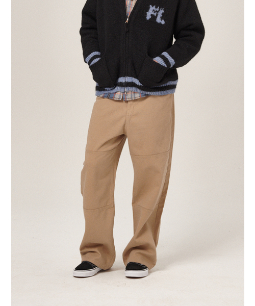 FLATWAVE IN SEOUL(フラットウェーブインソウル)の「Vee Wide Cotton Pants Beige(その他パンツ・メンズ・その他・SMALL/MEDIUM/LARGE/X-LARGE)」の2枚目の写真