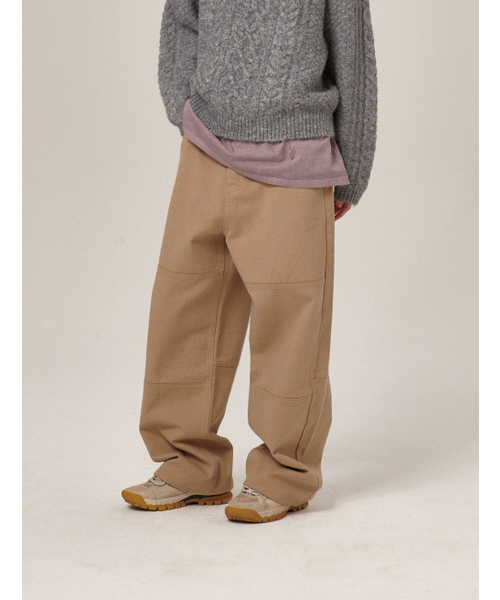 FLATWAVE IN SEOUL(フラットウェーブインソウル)の「Vee Wide Cotton Pants Beige(その他パンツ・メンズ・その他・SMALL/MEDIUM/LARGE/X-LARGE)」の5枚目の写真
