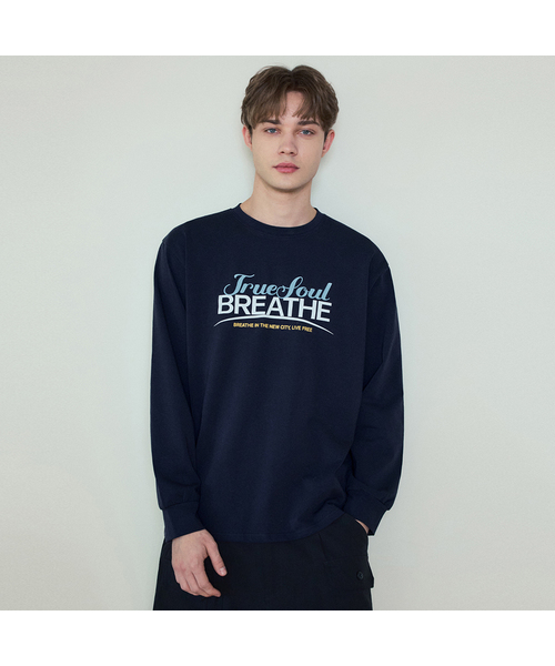 WEDNESDAY OASIS(ウェンズデーオアシス)の「ブリーズロングスリーブTシャツ_3カラー(W25-TP09)(Tシャツ/カットソー・メンズ・ネイビー/クリーム/グレー・MEDIUM/LARGE)」の3枚目の写真