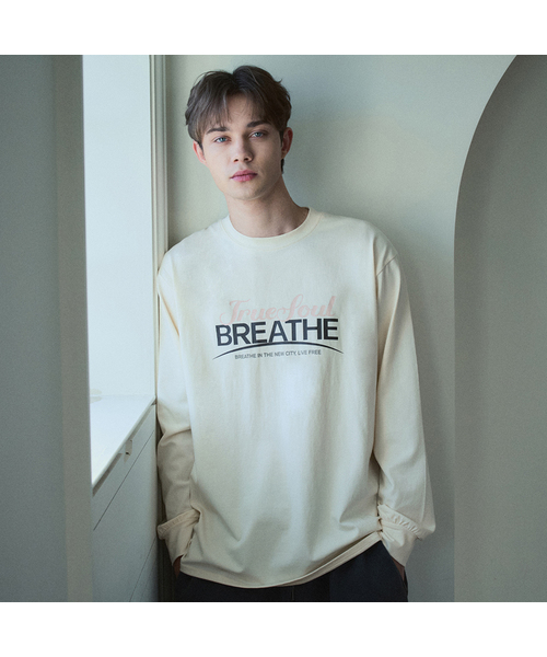 WEDNESDAY OASIS(ウェンズデーオアシス)の「ブリーズロングスリーブTシャツ_3カラー(W25-TP09)(Tシャツ/カットソー・メンズ・ネイビー/クリーム/グレー・MEDIUM/LARGE)」の1枚目の写真