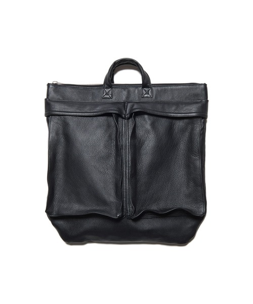 SOPHNET.（ソフネット）の「LEATHER HELMET BAG（ショルダーバッグ・メンズ・ブラック・FREE）」の3枚目の写真