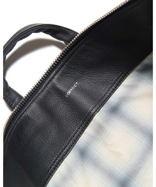 SOPHNET.（ソフネット）の「LEATHER HELMET BAG（ショルダーバッグ・メンズ・ブラック・FREE）」の5枚目の写真