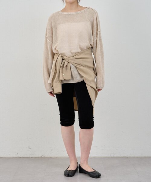 SHENERY（シーナリー）の「リネンオーバーニット（ニット/セーター・レディース・ブラック/オフホワイト/ベージュ・FREE）」の13枚目の写真