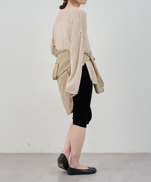 SHENERY（シーナリー）の「リネンオーバーニット（ニット/セーター・レディース・ブラック/オフホワイト/ベージュ・FREE）」の12枚目の写真