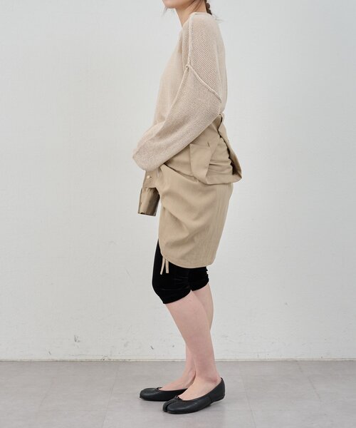 SHENERY（シーナリー）の「リネンオーバーニット（ニット/セーター・レディース・ブラック/オフホワイト/ベージュ・FREE）」の9枚目の写真