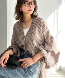 Classical Evon（クラシカルエヴォン）の「【Classical Evon】着回せる、大人の遊び心。前後2waドビーストライプブラウス（シャツ/ブラウス）」