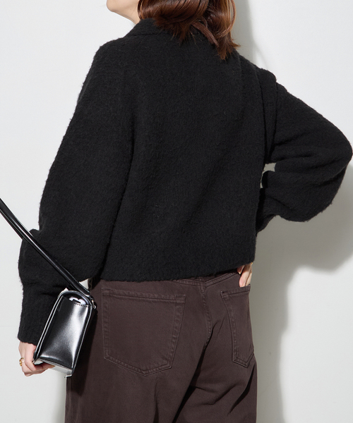 journal standard L'essage(ジャーナルスタンダードレサージュ)の「MOUSSEキモウプルオーバー(ニット/セーター・レディース・ブラック/ベージュ・FREE)」の7枚目の写真