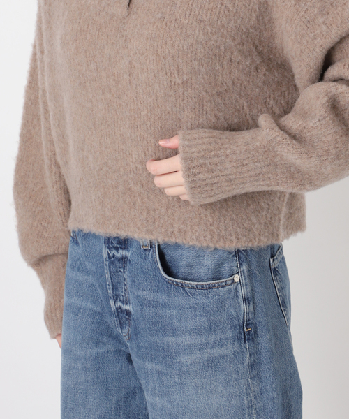 journal standard L'essage(ジャーナルスタンダードレサージュ)の「MOUSSEキモウプルオーバー(ニット/セーター・レディース・ブラック/ベージュ・FREE)」の19枚目の写真