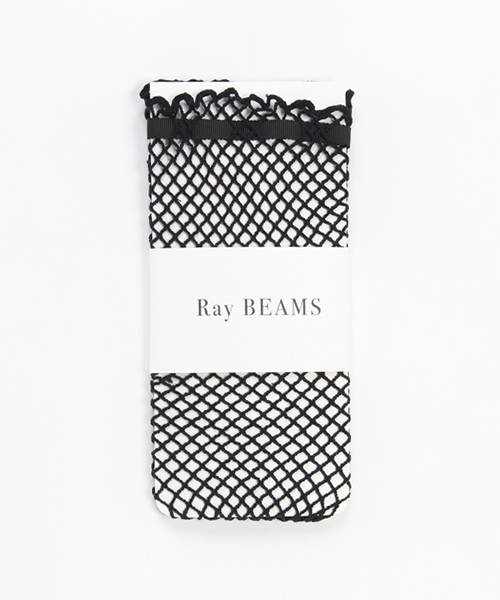 Ray BEAMS(レイビームス)の「Ray BEAMS / トーション リボン ソックス(ソックス/靴下・レディース・オフホワイト/ブラック・ONE SIZE)」の2枚目の写真