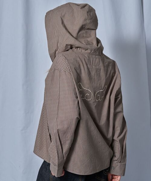 SEQUENZ（シークエンズ）の「※WEB限定 / フード付き / レディースエンジェル長袖シャツ / sqnz angel hooded l/s shirts（シャツ/ブラウス・レディース・ライトブルー/ネイビー/グリーン系その他・MEDIUM/SMALL）」の5枚目の写真