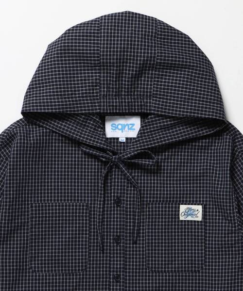 SEQUENZ（シークエンズ）の「※WEB限定 / フード付き / レディースエンジェル長袖シャツ / sqnz angel hooded l/s shirts（シャツ/ブラウス・レディース・ライトブルー/ネイビー/グリーン系その他・MEDIUM/SMALL）」の14枚目の写真