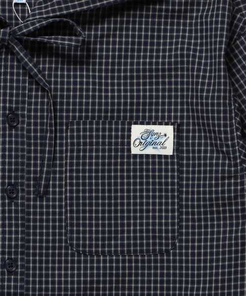 SEQUENZ（シークエンズ）の「※WEB限定 / フード付き / レディースエンジェル長袖シャツ / sqnz angel hooded l/s shirts（シャツ/ブラウス・レディース・ライトブルー/ネイビー/グリーン系その他・MEDIUM/SMALL）」の15枚目の写真