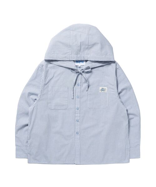 SEQUENZ（シークエンズ）の「※WEB限定 / フード付き / レディースエンジェル長袖シャツ / sqnz angel hooded l/s shirts（シャツ/ブラウス・レディース・ライトブルー/ネイビー/グリーン系その他・MEDIUM/SMALL）」の19枚目の写真
