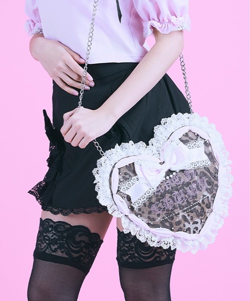 AVENCHUMU（アバンチュウム）の「Love heart's cake pochette（ショルダーバッグ・レディース・レオパード/ドット/ピンク/ピンク系その他/ブラック・FREE）」の9枚目の写真
