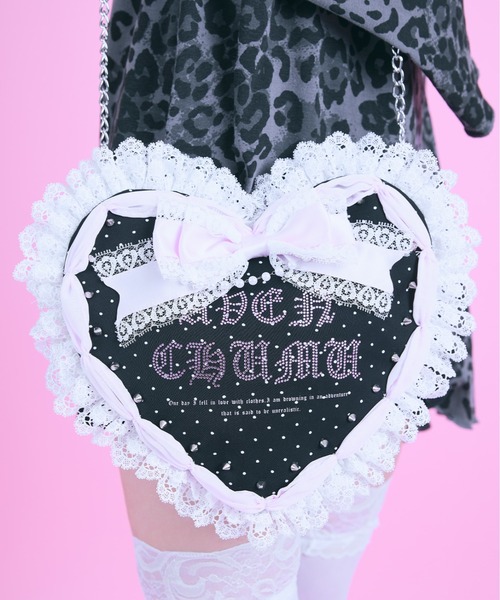 AVENCHUMU（アバンチュウム）の「Love heart's cake pochette（ショルダーバッグ・レディース・レオパード/ドット/ピンク/ピンク系その他/ブラック・FREE）」の10枚目の写真