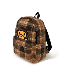 A BATHING APE | BABY MILO FAUX FUR CHECK MEDIUM BACKPACK(ショルダーバッグ)