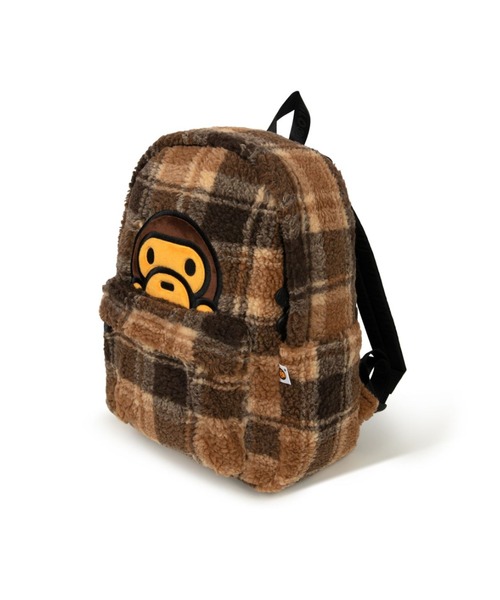 BABY MILO FAUX FUR CHECK MEDIUM BACKPACK（ショルダーバッグ）｜A