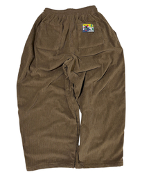 Vintage Label Corduroy Wide Pants ((brown))