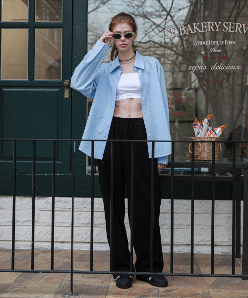 LOSSYROW（ロッシロー）の「Bio Cotton Washing Shirt Blue（シャツ/ブラウス・レディース・その他・FREE）」の2枚目の写真