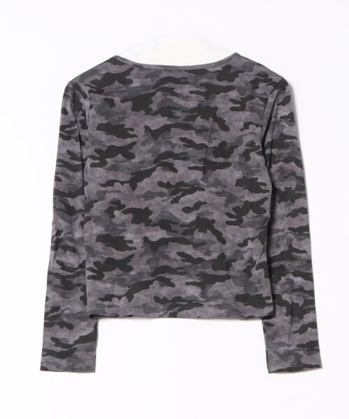 ViViDAY（ビビデー）の「カモフラ柄ジップアップ長袖カットソー（Tシャツ/カットソー・レディース・カーキ/グレー・M）」の3枚目の写真
