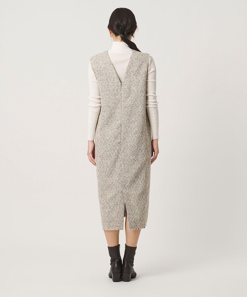 A DAY IN THE LIFE UNITED ARROWS(アデイインザライフユナイテッドアローズ)の「ツイードライク ジャンパースカート ベージュ<A DAY IN THE LIFE>(ワンピース・レディース・ベージュ・FREE)」の7枚目の写真