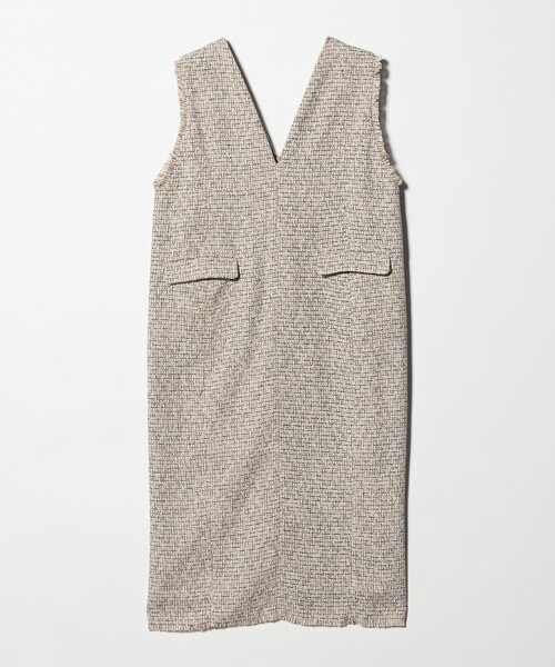 A DAY IN THE LIFE UNITED ARROWS(アデイインザライフユナイテッドアローズ)の「ツイードライク ジャンパースカート ベージュ<A DAY IN THE LIFE>(ワンピース・レディース・ベージュ・FREE)」の8枚目の写真