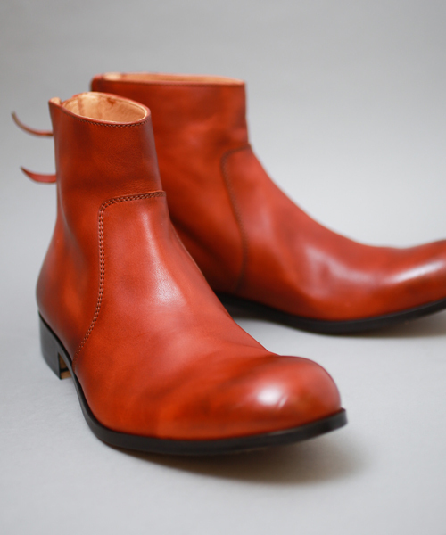 PADRONE(パドローネ)の「【PADRONE】別注SHORT BACK ZIP BOOTS(ブーツ・メンズ・キャメル/ベージュ/ブラック/ダークオリーブ・40/42/41/43)」の4枚目の写真