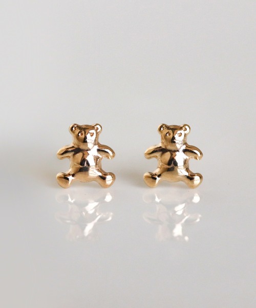 cui-cui(キュイキュイ)の「ゴールド ベア ピアス | K10YG 〈Web限定〉(ピアス(両耳用)・レディース・イエローゴールド・FREE)」の1枚目の写真