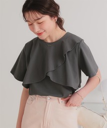 titivate（ティティベイト）の「機能性カットソーフレアデザイントップス（Tシャツ/カットソー）」