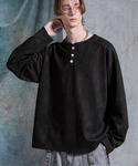 SERACE（セラス）の「【SERACE】Suede like loose henry neck long tee / スウェードライクルーズヘンリーネックロンT（Tシャツ/カットソー・L）」