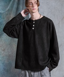 SERACE | 【SERACE】Suede like loose henry neck long tee / スウェードライクルーズヘンリーネックロンT(Tシャツ/カットソー)