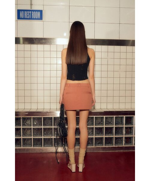 AFTERHOURS（アフターアワーズ）の「FRONT POCKET ZIP-UP SKIRT (BRICK ROSE)（スカート・レディース・その他・FREE）」の3枚目の写真