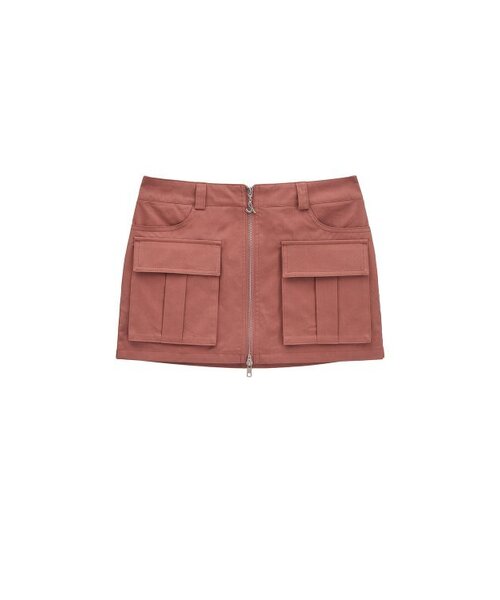 AFTERHOURS（アフターアワーズ）の「FRONT POCKET ZIP-UP SKIRT (BRICK ROSE)（スカート・レディース・その他・FREE）」の5枚目の写真