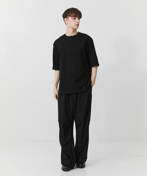 PUBLIC TOKYO(パブリックトウキョウ)の「色あせないTEE /ウォッシャブル/夏服/コットン100%/半袖(Tシャツ/カットソー・メンズ・ブラック・2/1/3)」の7枚目の写真