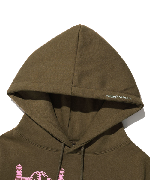 NICE GHOST CLUB（ナイスゴーストクラブ）の「HAVE A NICE GHOST HOODIE_KHAKI(NG2DFUM424A)（パーカー・レディース・カーキ・S/M/L）」の4枚目の写真