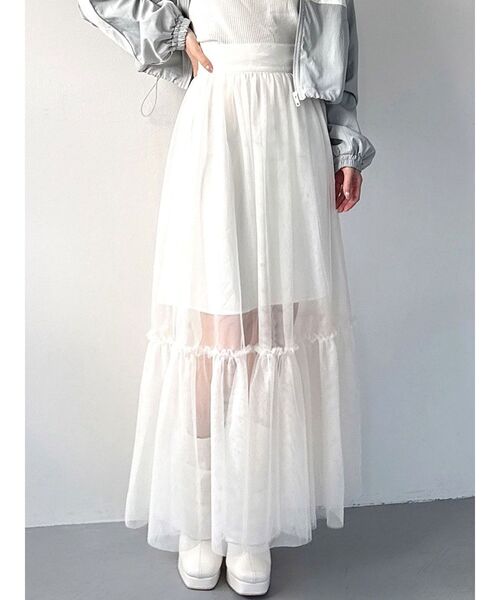 レイヤードチュールロングスカート（スカート）｜RESEXXY（リゼクシー