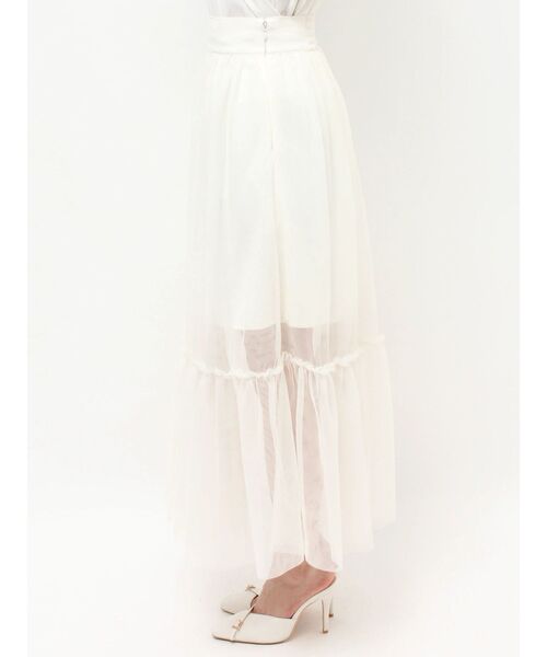 RESEXXY（リゼクシー）の「レイヤードチュールロングスカート（スカート・レディース・ブラック/ホワイト/ブラウン・FREE）」の17枚目の写真