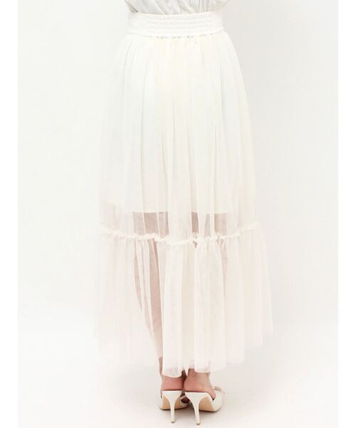 RESEXXY（リゼクシー）の「レイヤードチュールロングスカート（スカート・レディース・ブラック/ホワイト/ブラウン・FREE）」の18枚目の写真