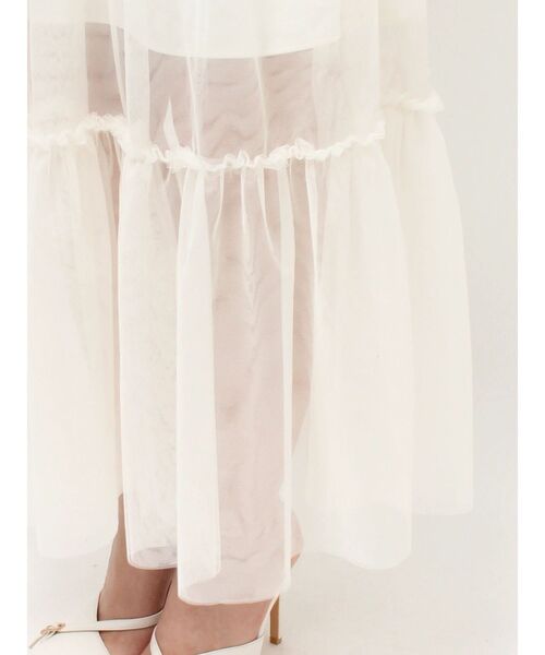 RESEXXY（リゼクシー）の「レイヤードチュールロングスカート（スカート・レディース・ブラック/ホワイト/ブラウン・FREE）」の20枚目の写真