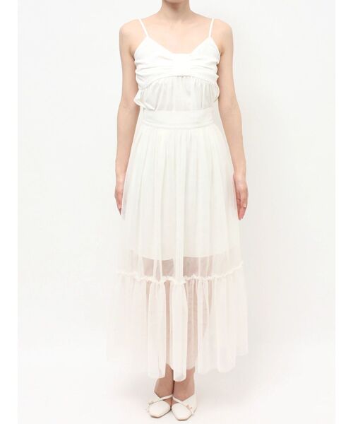 RESEXXY（リゼクシー）の「レイヤードチュールロングスカート（スカート・レディース・ブラック/ホワイト/ブラウン・FREE）」の22枚目の写真