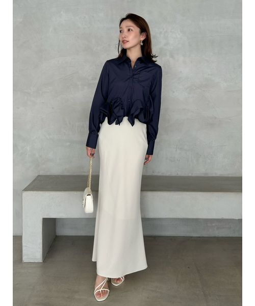 SNIDEL（スナイデル）の「シンプルマーメイドスカート（スカート・レディース・ミント/ブラック/オフホワイト・1/0）」の11枚目の写真