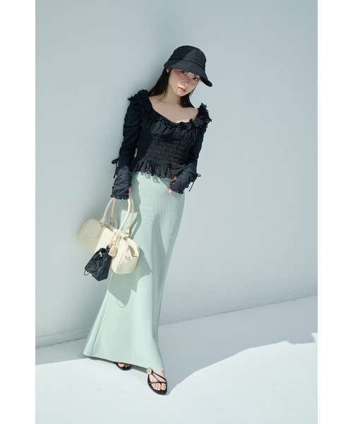 SNIDEL(スナイデル)の「シンプルマーメイドスカート(スカート・レディース・ミント/ブラック/オフホワイト・1/0)」の3枚目の写真