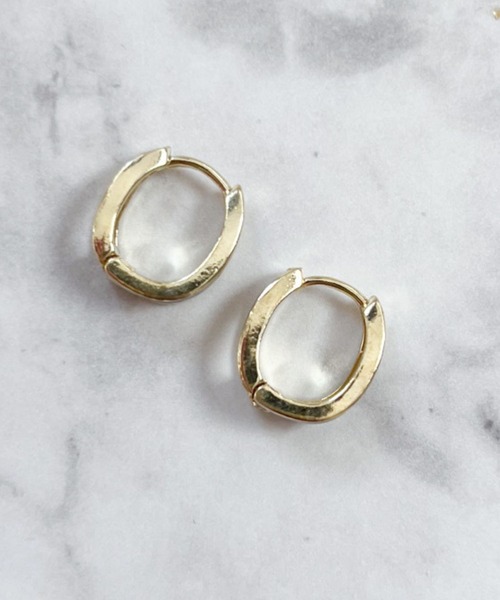 yu-ka(ユーカ)の「YU-KA:レトロフープピアス retro hoop pierce(ピアス(両耳用)・レディース・ブルー/ホワイト・FREE)」の7枚目の写真