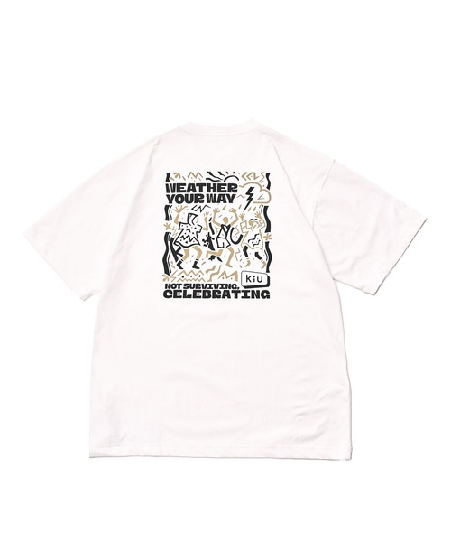 KiU(キウ)の「キウ UVカットクイックドライグラフィックT(Tシャツ/カットソー・メンズ・サックスブルー/オフホワイト/ブラック・MEDIUM/X-LARGE/LARGE)」の12枚目の写真