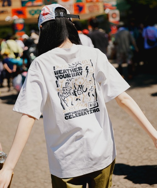 KiU(キウ)の「キウ UVカットクイックドライグラフィックT(Tシャツ/カットソー・メンズ・サックスブルー/オフホワイト/ブラック・MEDIUM/X-LARGE/LARGE)」の8枚目の写真