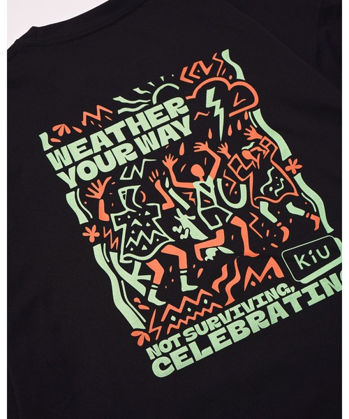 KiU(キウ)の「キウ UVカットクイックドライグラフィックT(Tシャツ/カットソー・メンズ・サックスブルー/オフホワイト/ブラック・MEDIUM/X-LARGE/LARGE)」の11枚目の写真