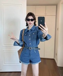 Mayree（メイリー）の「【LAMPOON】デニムジャンプスーツ（つなぎ/オールインワン）」