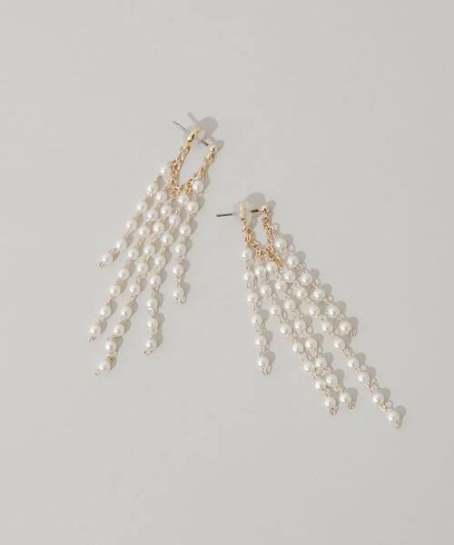 SMELLY(スメリー)の「パールフリンジピアス(ピアス(両耳用)・レディース・ゴールド系その他・-)」の1枚目の写真