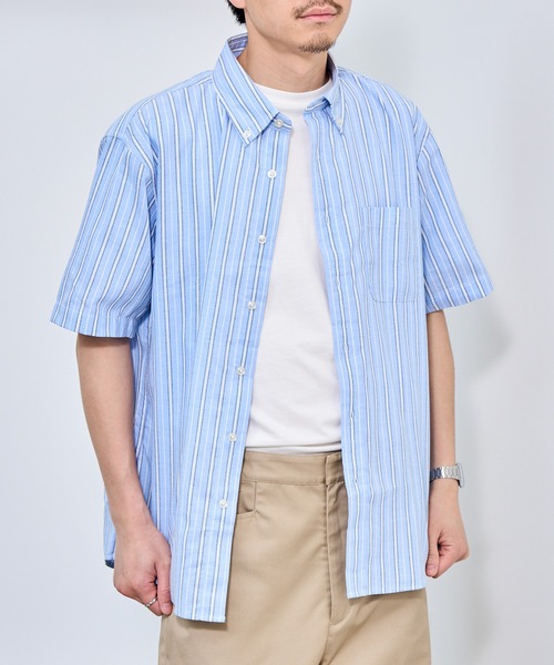 MAGASIN DE MODE TOOLS(マガジンデモードトゥールズ)の「【MAGASIN DE MODE TOOLS】オックスフォード半袖シャツ MNY 6230-6007 6230-6009(シャツ/ブラウス・メンズ・ネイビー/ブルー系その他/ブルー系その他2/ブルー・L/2L)」の12枚目の写真