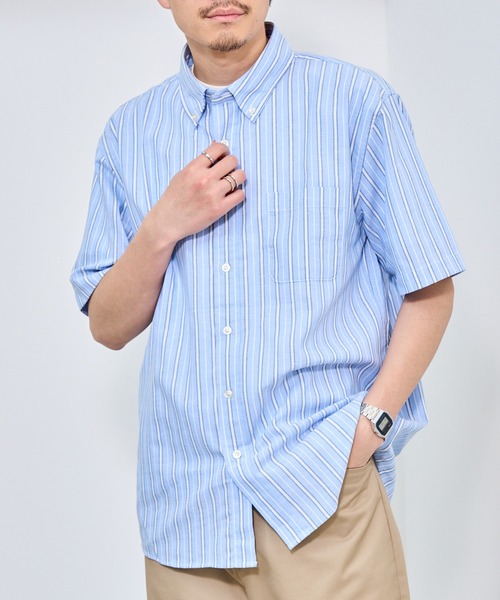 MAGASIN DE MODE TOOLS(マガジンデモードトゥールズ)の「【MAGASIN DE MODE TOOLS】オックスフォード半袖シャツ MNY 6230-6007 6230-6009(シャツ/ブラウス・メンズ・ネイビー/ブルー系その他/ブルー系その他2/ブルー・L/2L)」の14枚目の写真